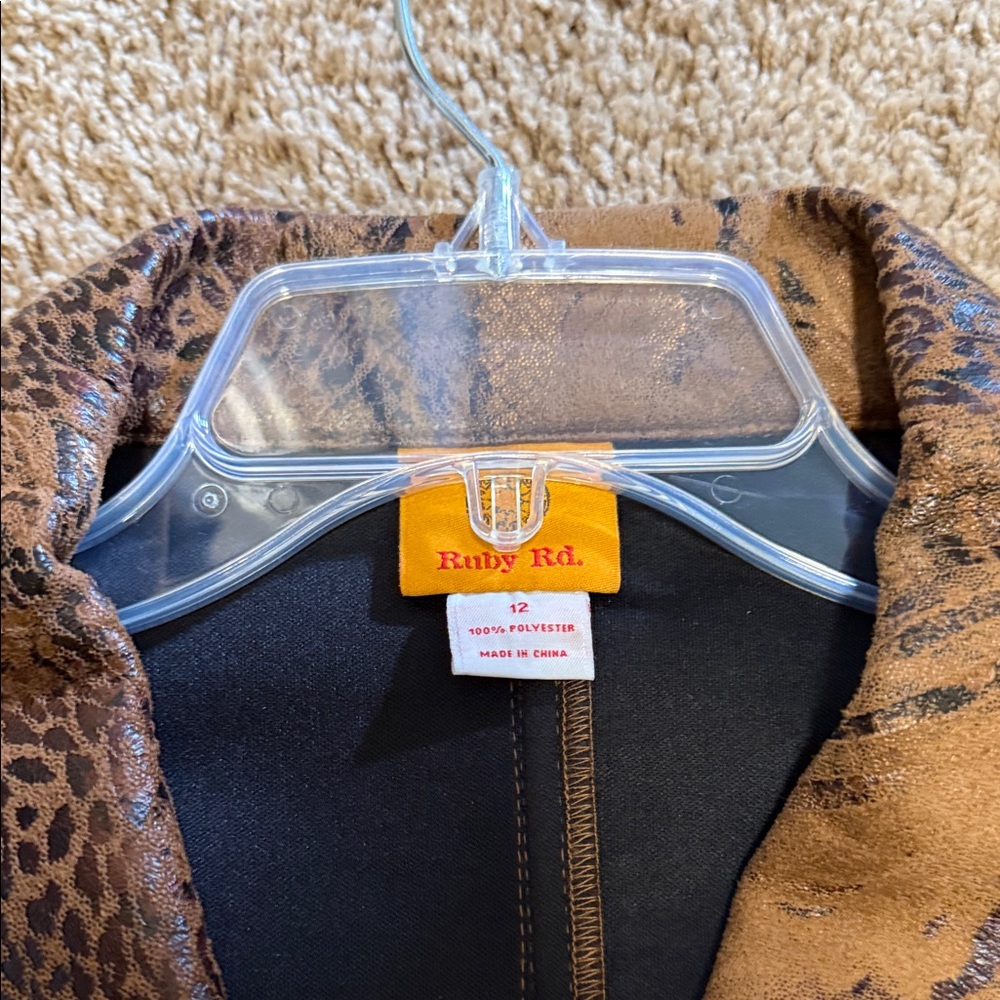 Ruby Rd. Tan Snake Print jacket - Picture 3 of 4